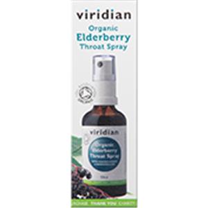 Viridian 100% Organic Elderberry Throat Spray