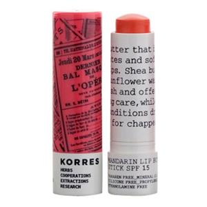 Korres Mandarin Lip Butter Stick Peach SPF 15